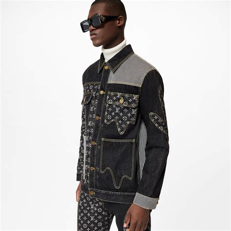 lv green denim jacket|louis vuitton men's denim jacket.